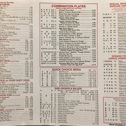 Chinatown Express Kitchen - Menu back