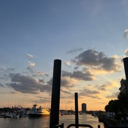 Hudson River Waterfront Walkway - Sunset near Jersey City