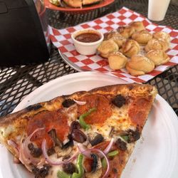 Supreme, garlic knots, bird is the word sandwich