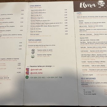 Elvira 81 - Menu part 2 of 2 - Creperies Near Me - Granada, GR