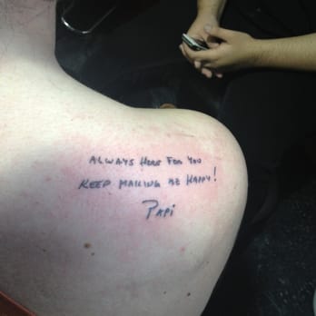 Tatu Tattoo - Done by Adam, straight off a note my father had written to me. - Tattoo Near Me - Chicago, Illinois