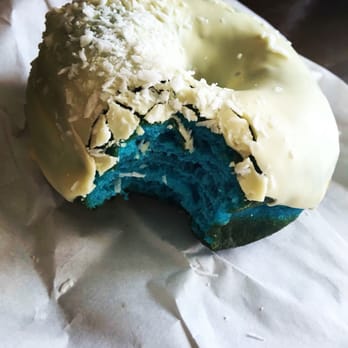 The Rolling Donut - Blue velvet sourdough donut with coconut and white chocolate - Donuts Near Me - Dublin, D The Rolling Donut - Blue velvet sourdough donut with coconut and white chocolate - Donuts Near Me - Dublin, D