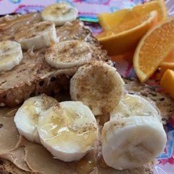 Amonie Jo's Coffee - Pb & banana toast