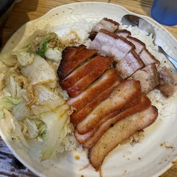 Tealicious - Combo 2 entries with pork neck and roast pork - Bubble Tea Near Me - Sacramento, California