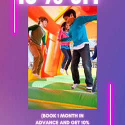 Book in a month advance for 10% off in your order