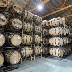 Revelton Distilling - Warehouse of bourbon barrels