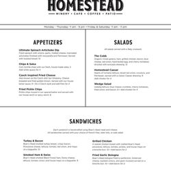 The Flower Shop Winery & Pizzeria - Menu