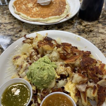 Carolyn's Cafe - Entire breakfast meal; scrambler option; loved the green salsa - Breakfast & Brunch Near Me - Redlands, California