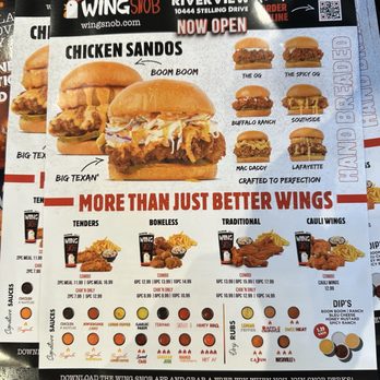 Wing Snob - Menu page 2 - Chicken Wings Near Me - Riverview, Florida