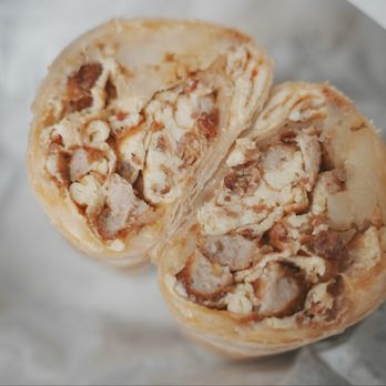 Angelo's Burgers - Giant Breakfast Burrito. The sausage & bacon brought salty, savory, & richness, while breakfast potatoes gave it a starchy layer. - Burgers Near Me - Lake Forest, California Angelo's Burgers - Giant Breakfast Burrito. The sausage & bacon brought salty, savory, & richness, while breakfast potatoes gave it a starchy layer. - Burgers Near Me - Lake Forest, California