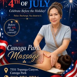 Canoga Park Massage - Celebrate this #july4th with a relaxing #ThaiMasage in #CanogaPark - fireworks make you jumpy? We can put you to ease!