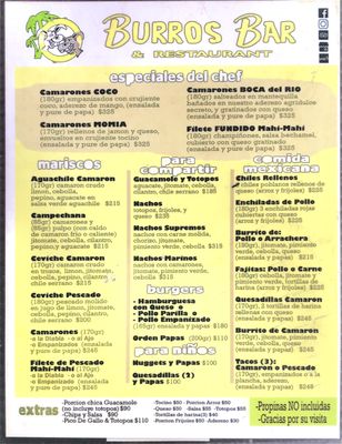 Menu photo 6 Burros Bar & Restaurant Puerto Vallarta, JAL
