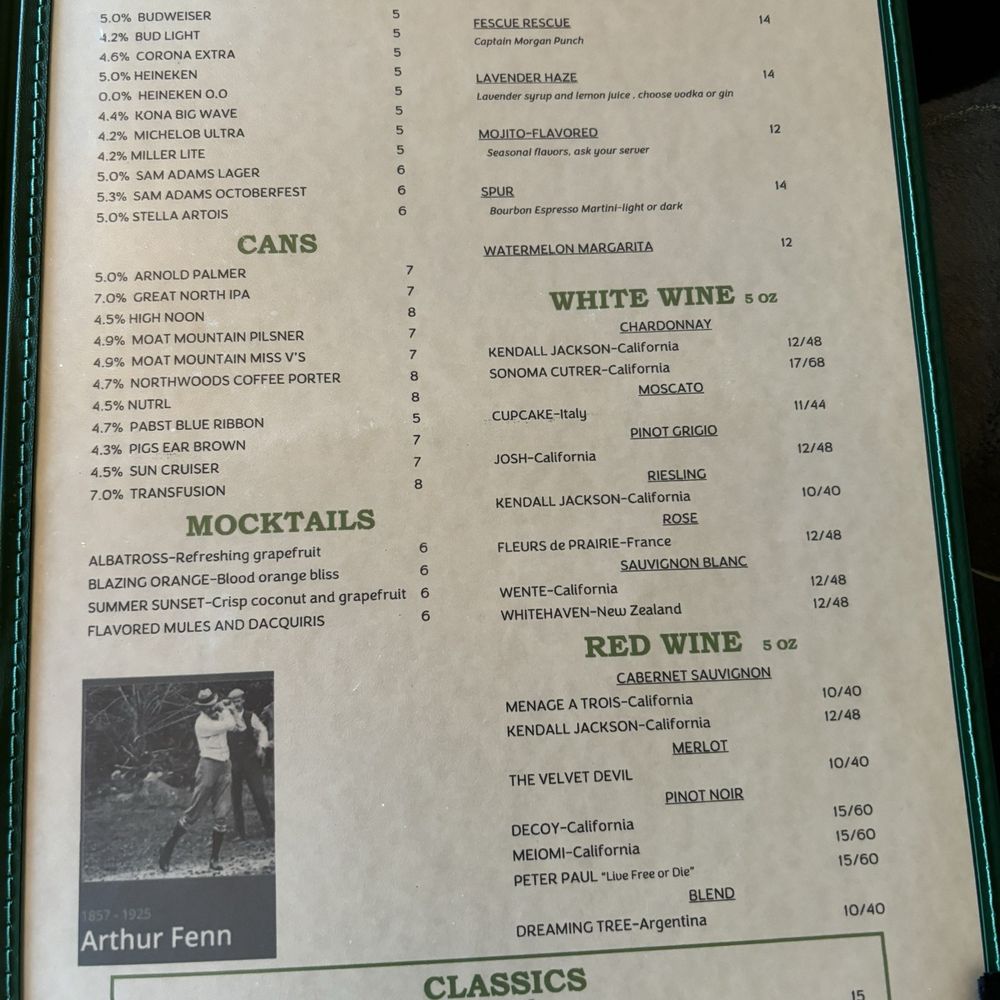 Fenn's Way - Drink menu - American Near Me - Jefferson, New Hampshire Fenn's Way - Drink menu - American Near Me - Jefferson, New Hampshire