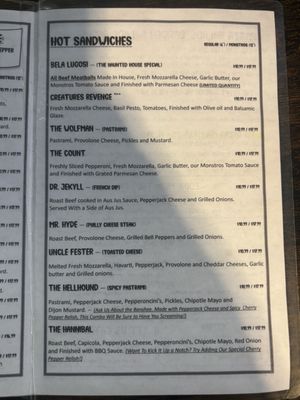 Menu photo 4 Monstros Sub Shop Yucaipa, CA