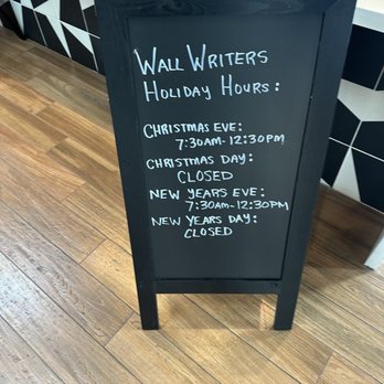 Wall Writers Coffee - Holiday Hours - Coffee & Tea Near Me - Irvine, California Wall Writers Coffee - Holiday Hours - Coffee & Tea Near Me - Irvine, California