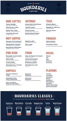 Menu photo 7 Boundaries coffee Aubrey, TX