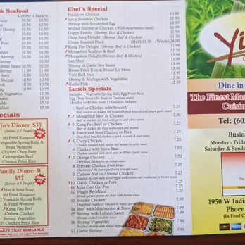 Yin's Chinese Resturant - Menu 1 - Chinese Near Me - Phoenix, Arizona Yin's Chinese Resturant - Menu 1 - Chinese Near Me - Phoenix, Arizona