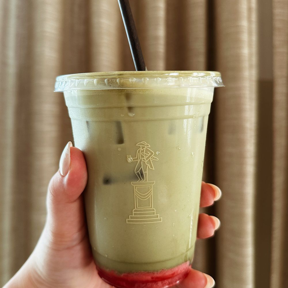 Little James - Iced strawberry matcha - Mediterranean Near Me - Savannah, Georgia Little James - Iced strawberry matcha - Mediterranean Near Me - Savannah, Georgia