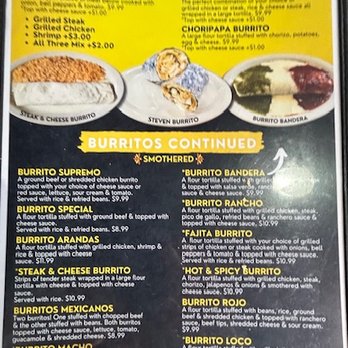 Don Miguel's Mexican Grill - Menu 7/25 - Mexican Near Me - Henryetta, Oklahoma