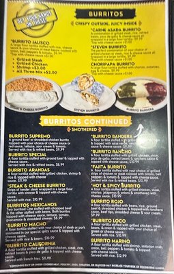 Menu photo 2 Don Miguel's Mexican Grill Henryetta, OK