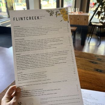 FlintCreek Cattle - Menu - New American Near Me - Seattle, Washington