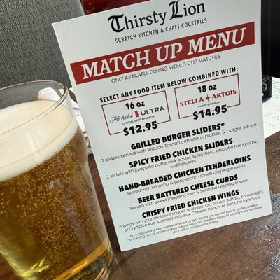 Menu photo 1 Thirsty Lion Denver, CO