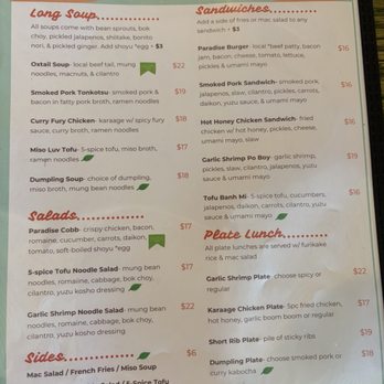 Paradise Diner - Menu - Breakfast & Brunch Near Me - Honokaa, Hawaii