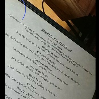 Captain George's Seafood Restaurant - Liquor menu without prices - Seafood Near Me - Kill Devil Hills, North Carolina