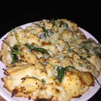 Campisi's Restaurant - Chicken Spinach Alfredo Pizza Grilled Chicken, Spinach with Alfredo Sauce - Small - Italian Near Me - Dallas, Texas