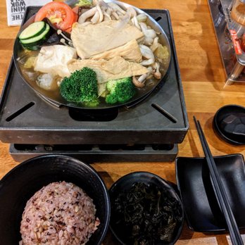 Boiling Point - The whole meal...mushroom veggie - Taiwanese Near Me - Pasadena, California