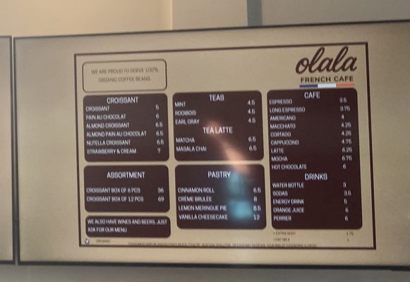 Menu photo 2 Olala Cafe Nashville, TN Menu photo 2 Olala Cafe Nashville, TN