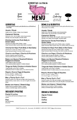 Menu photo 1 Gorditas La Baja Norwalk, CA