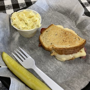 The Lunch Box - Half Reuben with potato salad. - Sandwiches Near Me - Darien, Georgia The Lunch Box - Half Reuben with potato salad. - Sandwiches Near Me - Darien, Georgia