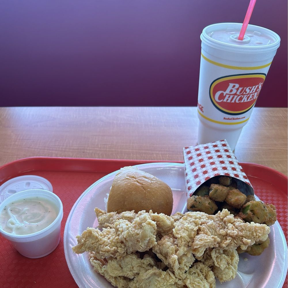 6 piece tender meal with fried okra and gravy
