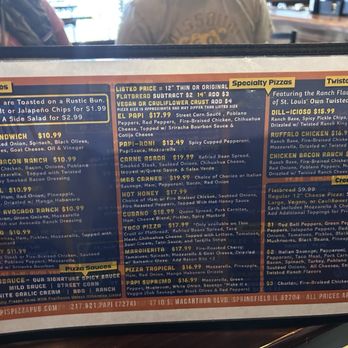 Papi’s Pizza Pub - Menu - Pizza Near Me - Springfield, Illinois