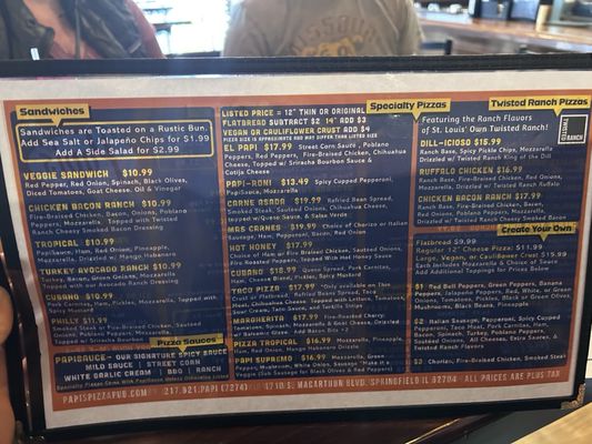 Menu photo 1 Papi’s Pizza Pub Springfield, IL