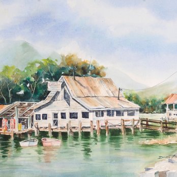 LaPrade's Marina - Artist depiction of old marina - Boating Near Me - Clarkesville, Georgia
