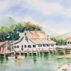 Artist depiction of old marina