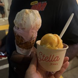 Banana turon crunch and strawberry oat crumble cone and mango sticky rice cup Banana turon crunch and strawberry oat crumble cone and mango sticky rice cup