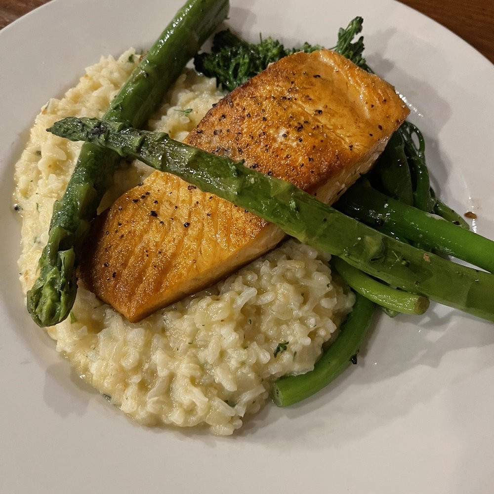 Juniors' - Salmon with risotto - American Near Me - Tracy, California Juniors' - Salmon with risotto - American Near Me - Tracy, California