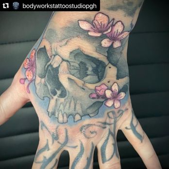 Bodyworks Tattoo Studio - Hand tattoo freshly done by Jim Burch. - Tattoo Near Me - Pittsburgh, Pennsylvania Bodyworks Tattoo Studio - Hand tattoo freshly done by Jim Burch. - Tattoo Near Me - Pittsburgh, Pennsylvania