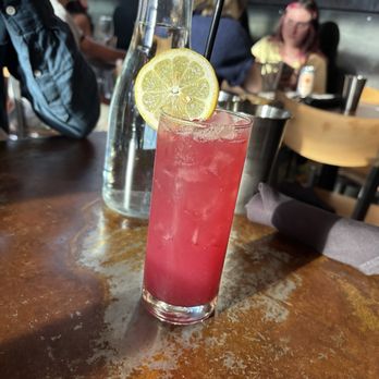 Work & Class - Mocktail beer lavender high ball w soda water - Latin American Near Me - Englewood, Colorado Work & Class - Mocktail beer lavender high ball w soda water - Latin American Near Me - Englewood, Colorado