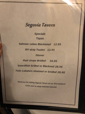 Menu photo 6 Segovia Tavern Oakland, NJ Menu photo 6 Segovia Tavern Oakland, NJ