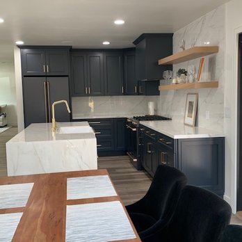 Castaneda Construction - Finished kitchen. Custom painted cabinets - General Contractors Near Me