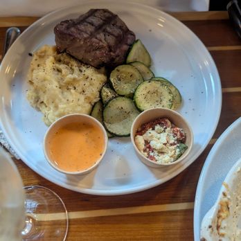 Island Grille - Filet with mashed potatoes and zucchini - American Near Me - Atlantic Beach, North Carolina