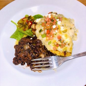 Rocking V Cafe - Tomatillo Lime chicken with black beans and green chili rice. - New American Near Me - Kanab, Utah Rocking V Cafe - Tomatillo Lime chicken with black beans and green chili rice. - New American Near Me - Kanab, Utah