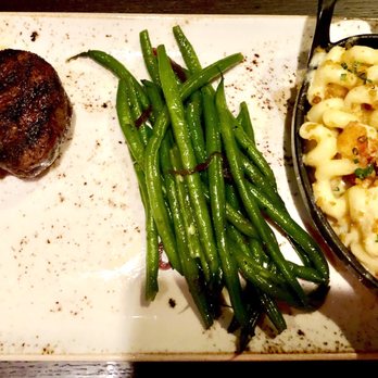 Spencer's For Steaks & Chops - Sirloin, green beans, and crab macaroni and cheese - Steakhouses Near Me - Omaha, Nebraska