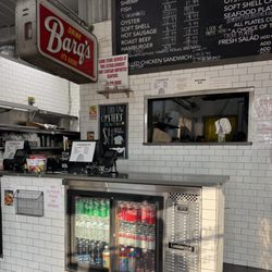 The counter and menu