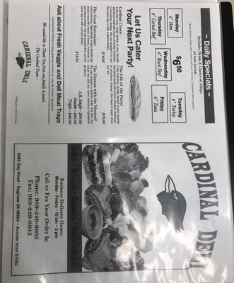 Menu photo 1 Cardinal Deli Saginaw, MI Menu photo 1 Cardinal Deli Saginaw, MI