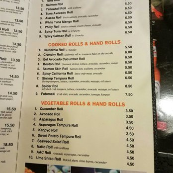 Sakura - Menu. - Sushi Bars Near Me - Mililani, Hawaii